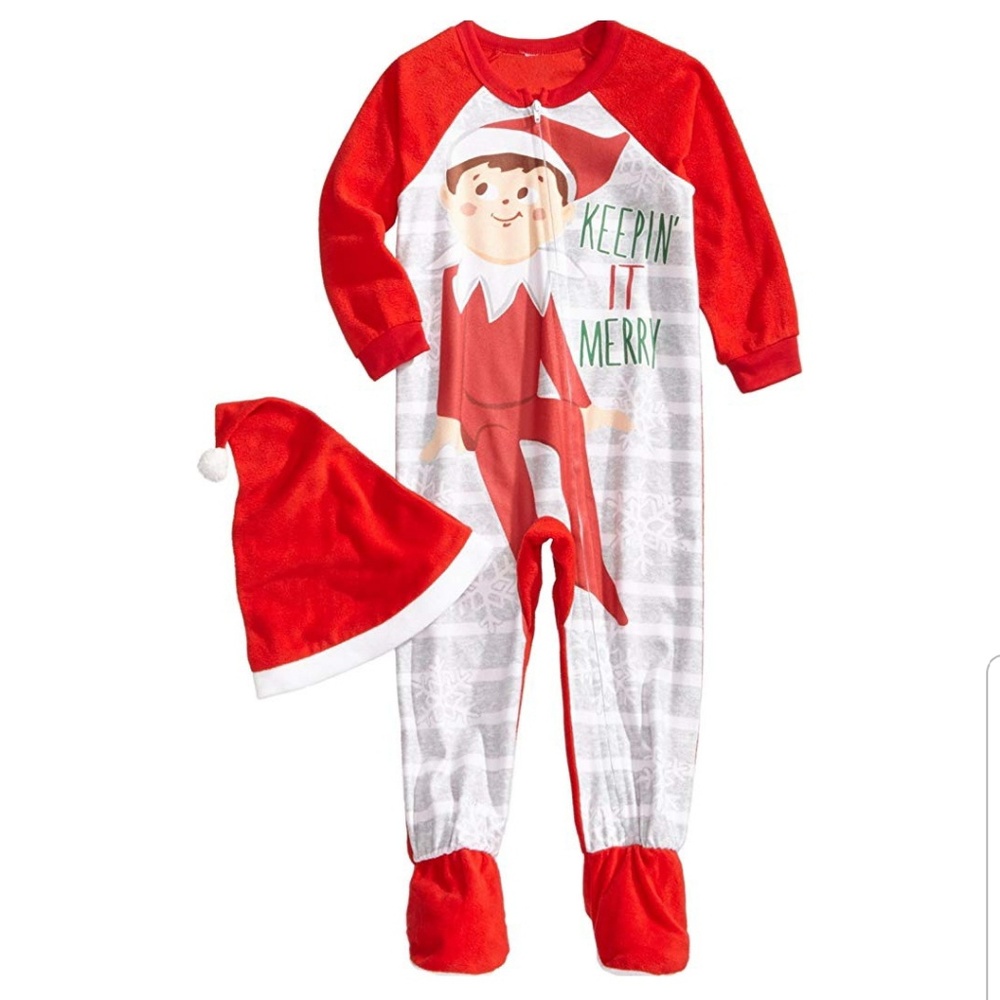Elf on the Shelf Footie Pajamas